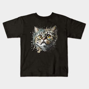 Cat Illustration, Cute Cat, Love Cats Kids T-Shirt